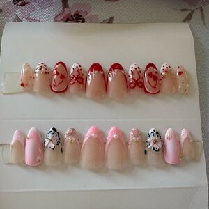 🌸 Handmade Custom Press-On Nails – Luxury Gel Sets – Reusable